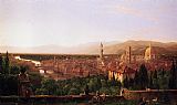 Thomas Cole Canvas Paintings - View of Florence from San Miniato